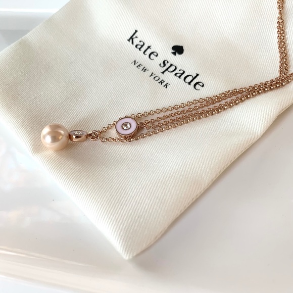 NWT Kate Spade rosegold tone double strand pendant - Picture 4 of 6